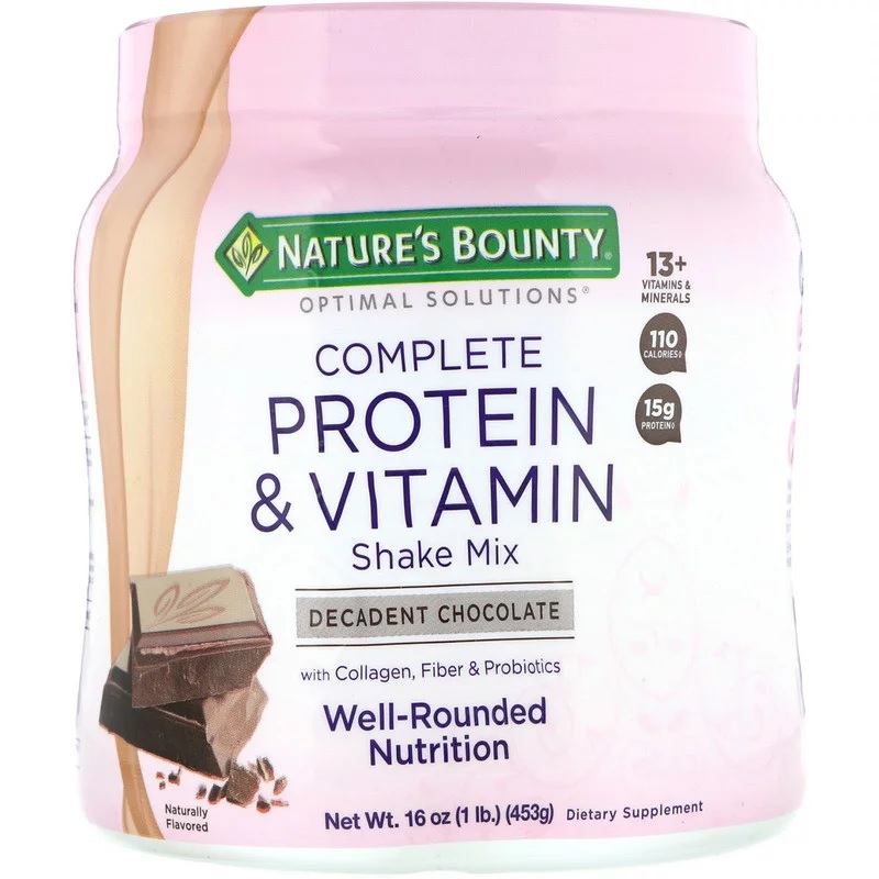 Nature’s Bounty, Optimal Solutions, Complete Protein & Vitamin Shake ...