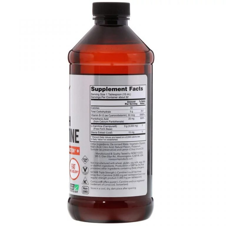 Now Foods, Sports, Triple Strength LCarnitine Liquid